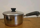 Vintage Revere Ware 2 Qt. Sauce Pan With Lid Copper Bottom Clinton Il Usa 1987 Used. Price: $19.00.