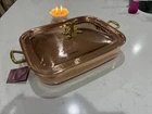 Ruffoni Tin Lined Copper Rectangular 36CM With Acorn Lid, Model 3209B36 New. Price: $549.00.