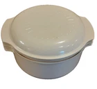 Tupperware Stacking Microwave Cookware Piece Almond 2210A-2, 2193A-2, 2192B-1 Used. Price: $51.30.