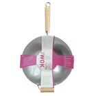 Dexam 14" Large Carbon Steel Wok Heavy Duty Rubberwood Handle Induction Safe New. Price: $29.98.
