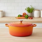 Creuset Signature Oval Casserole 7.5L / 8QT 33CM Cerise Red Cast Iron New. Price: $355.99.