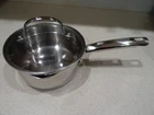 Thomas Rosenthal Group Stainless 1.5 Qt Cook & Pour Saucepan With Glass Lid Nice Used. Price: $22.50.