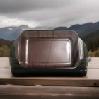 Pyrex Cranberry 233-R 13X9X2 Qt. Casserole/baking Dish Glass Pan Used. Price: $11.99.