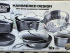Granitestone Hammered Non-stick Aluminum Stainless Steel 10-PIECE Cookware Set New. Price: $50.67.