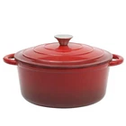 Gibson Home Addlestone 2.65 Quart Enameled Cast Iron Dutch Oven With Lid In Red New. Price: $84.99.