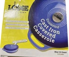 Lodge 3.6 Quart Enamel Cast Iron Casserole Dish With Lid -blue-see Note New. Price: $74.95.