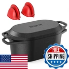 Bigfit Dutch Oven For Bread 3.4QT Cast Iron Loaf Pans Lid New. Price: $63.98.