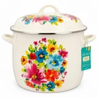 Pioneer Woman 12 Quart New Breezy Blossom Floral Enamel Stock Pot With Lid. Price: $37.99.
