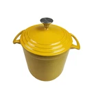 Hawok 3.5 Qt Enameled Cast Iron Dutch Oven Dia. 8.5 Inch Lid Yellow New. Price: $67.16.