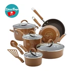 Nonstick Cookware Set Pots Pans Kitchen Enamel Oven Safe Cooking Brown 12 Piece New. Price: $517.98.