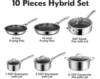 Snowclad Pots And Pans Set Non Stick 10 Pcs Hybrid Stainless Steel Cookware New. Price: $221.39.