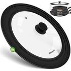 Reteno 13-15IN Universal Pot Pan Skillet Lid Replacement Tempered Glass Silicone New. Price: $50.26.