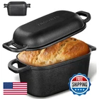 Yagonte 4.6 Quart Oval Dutch Oven Bread Baking Cast Iron With Lid Sourdough New. Price: $65.34.