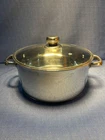 Cooks Tools Cookware Qt Stainless Stockpot Dutch Oven With Glass Lid Pan #25 Used. Price: $15.00.