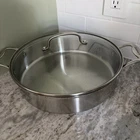 Cuisinart Stainless Steel 5.5 Qt Pan W/2 Handles & Cover Model M8855-30 Used. Price: $24.00.