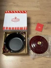 La Cuisine Enameled Cast Iron Dutch Oven Casserole 5QT Safe 500F Cranberry New. Price: $49.39.