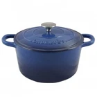 Crock Pot Artisan 5 Quart Round Enameled Cast Iron Dutch Oven In Sapphire Blue New. Price: $64.92.