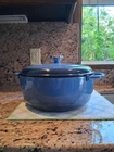 Lodge Enamel Cast Iron Dutch Oven 7.5 Qt Blue Ombre New. Price: $145.00.