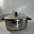 Vintage 6QT Copper Bottom Sears And Roebuck Patented Stock Pot With Lid Used. Price: $17.78.