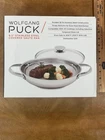 Wolfgang Puck 9.5 In. Covered Saut Pan 18/10 Stainless Steel Brand New. Price: $33.99.