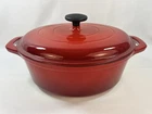 Tramontina Gourmet 7 Qt Enameled Cast-iron Covered Oval Dutch Oven Gradated Used. Price: $59.95.