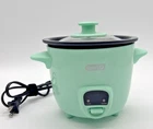 Dash Mini Aqua Sea Green Rice Cooker Nonstick Interior Easy Store Nwob Open. Price: $20.00.