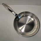 Belgique Stainless Steel 8" Fry Pan/ Skillet Tools Of The Trade Comfort Grip Used. Price: $22.00.