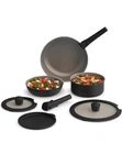 Bella 8 Piece Cookware Set With Removable Handles Lids. New In Box.. Price: $55.00.