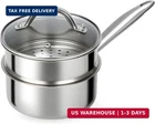 Ohtomber Stainless Steel Sauce Pan Tri-ply 1.5 Quarts Steamer For Cooking, Sma New. Price: $39.15.