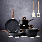 Ceramic Cookware Set 12PCS Non Stick Pots Pans Black Kitchen CK002SZ Vkoocy New. Price: $124.99.