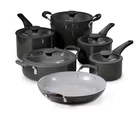 Tramontina Nesting 11-PIECE Heavy-gauge Aluminum Nonstick Cookware Set Dark Gray New. Price: $283.12.