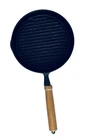 Vintage Cast Iron Round Griddle Grill Pan Wooden Handle Country Farm Camping 8 Used. Price: $22.44.