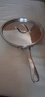 Vintage Creuset Frying Pan Skillet Stainless Steel 9.5 24CM Tri Ply W/lid Used. Price: $79.95.