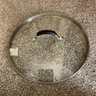 Cooking With Calphalon Tempered Glass 12 Replacement Lid Only Silicone Grip Used. Price: $15.00.