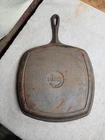 Vintage Lodge Cast Iron Square Skillet 8SGP2 10" Used. Price: $34.99.