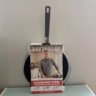 Bobby Flay 12" Stainless Steel Ceramic Nonstick Covered Fry Pan New. Price: $40.00.