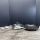 (set Of 2) Scanpan Pro S, T+ Fry 9IN And 11IN Stratanium Nonstick Used. Price: $64.25.
