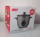 Dash 2-CUP Electric Mini Rice Cooker Gray 200W One Touch New Box Open. Price: $15.99.