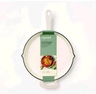 Figmint Enamel Cast Iron Skillet 500 Degree 2.54QT Light Gray 12" New. Price: $37.79.