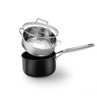 Msmk 2 Quart Saucepan With Lid, Small Steamer Non Stick, Induction New. Price: $73.03.