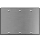 3-GANG Blank Stainless Steel Wall Plate Cover, Made Usa, Standard Size... New. Price: $13.29.