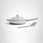 Our Place Titanium Always Pan Pro Chrome 10.6" 2.96 Qt / 2.8 Spatula New. Price: $91.00.