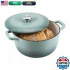 Wokins 7QT Enamel Cast Iron Dutch Oven Liddual Handlesversatile Heavy-duty New. Price: $80.99.