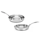 Cuisinart Custom Clad 5 Ply 9 & 11 Fry Pan Set Stainless Steel New. Price: $179.99.