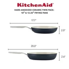 Kitchenaid Hard Anodized Ceramic Nonstick 2-PIECE Fry Pan Set Black New. Price: $79.98.