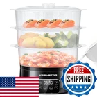 13.7QT Electric Food Steamer, Tiers, Bpa-free, Fast Cooking, 24-HR Timer New. Price: $105.83.