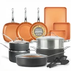 Gotham Steel 20 Pc Ceramic Cookware Set Nonstick Pots Pans Bakeware Copper New. Price: $70.01.