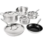 Granitestone Hammered Stainless Steel Cookware Set 10 Pc New. Price: $180.99.