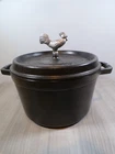Staub La Cocotte 24 Bronze Color Enamel Cast Iron Dutch Oven & Lid 9 3/8 Excell Used. Price: $100.00.