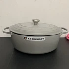 Creuset Signature 8-QT. Grey Oval Enameled Cast Iron Dutch Oven New. Price: $344.97.